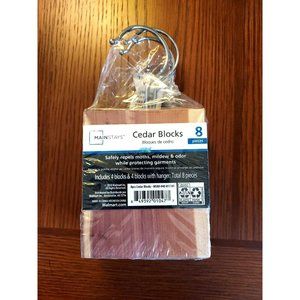MAINSTAYS CEDAR BLOCKS INCLUDED w/ 4 BLOCKS & 4 BLOCKS w/ HANGERS (U4)